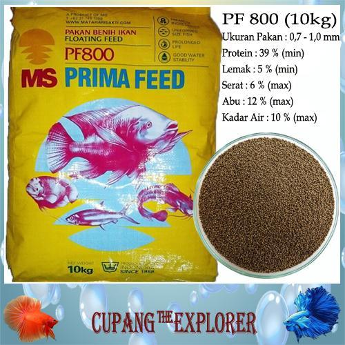Pelet Pakan Ikan Ms : Pf 128, Pf 500, Pf 800, Pf 1000, Pf 0 (Feng Li 0) (1 Karung = 10Kg)
