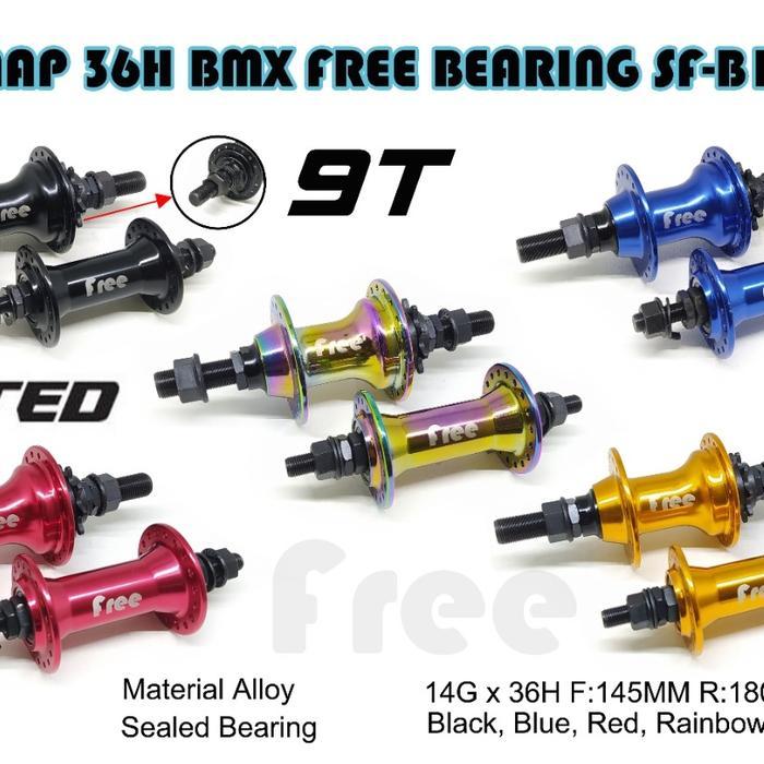 Hub United FREE BMX 36 Hole Free Alloy 9T Bearing 5 Jangkrik