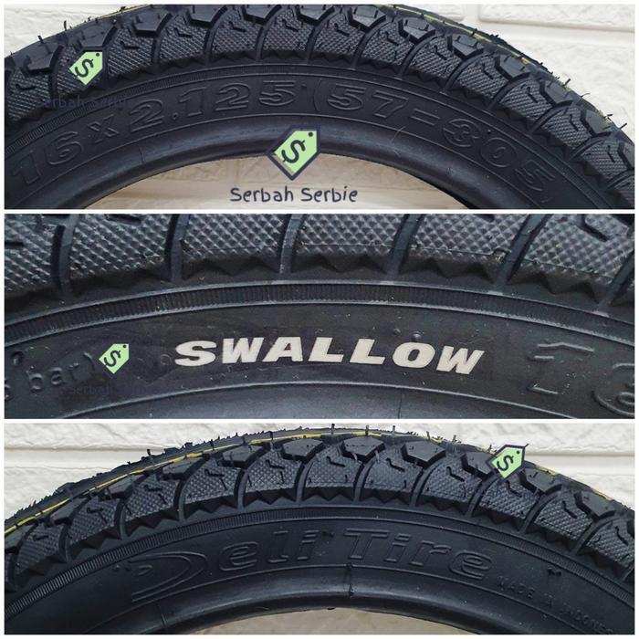 BAN LUAR SEPEDA LISTRIK 16X2.125 SWALLOW 16 X 2125 2.125 16X2125 SELIS