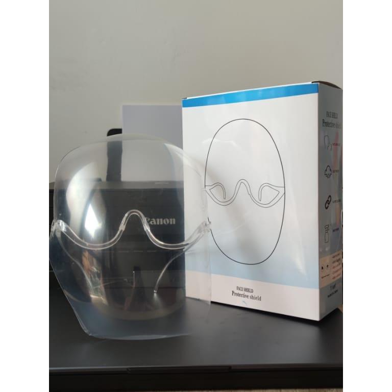 Face Shield Full Face, Bahan Mika Transparan, Face Shield Kekinian
