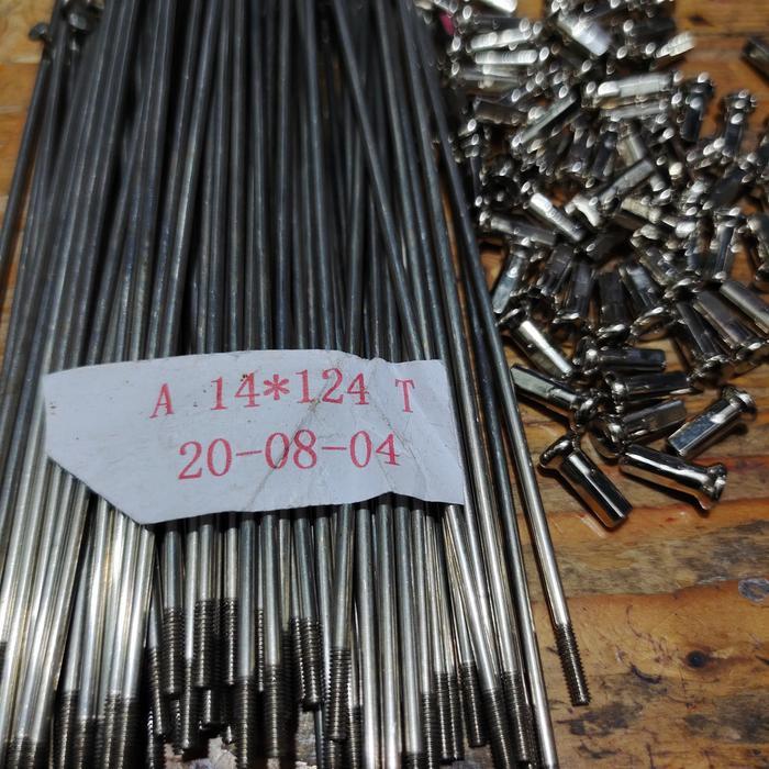 jari jari stainless ukuran 124x14 g merk GT spokes jual persatu roda isi 36pc