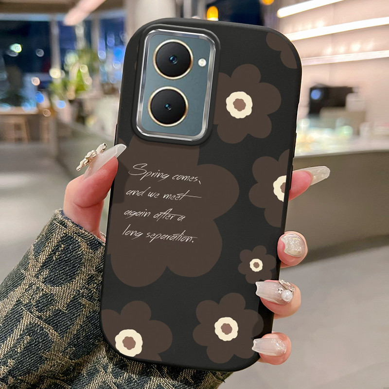 Casing Hp Untuk VIVO Y03 Y03T Y18 Y18E Y18i Y18t Y28s 5G Y37 5G Case Bunga Retro Aesthetic Spring Co