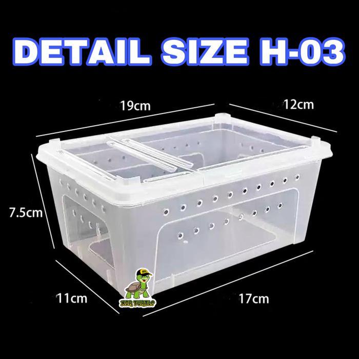 TERLARIS KANDANG BOX REPTIL HAMSTER KURA LEOPARD GECKO TARANTULA PACMAN ISOPOD KODOK DART FROG READY