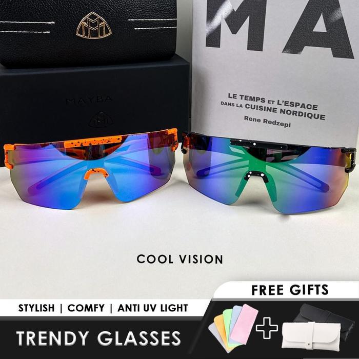 Buy 1 Free PouchKacamata Sporty Pria Korean Style Anti Sinar UvCool VisionMc6103 Eyewear
