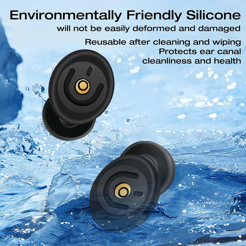 Ear Plugs for Reduction Ear Protection Reusable Silicone Ear Plugs Swimming Ear Plug Sleeping