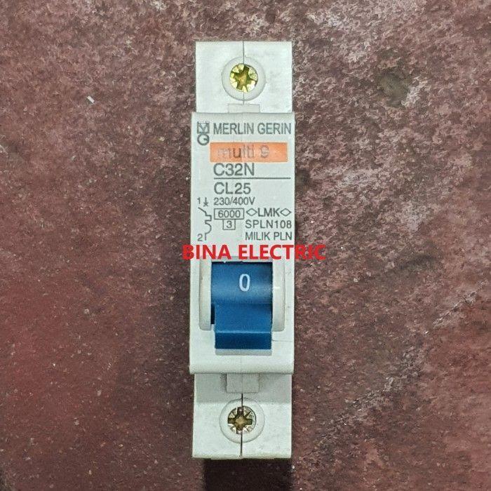 MCB MULTI9/MULTI 9 MERLIN GERIN C32N CL25 25A 1P PALA BIRU PROMO