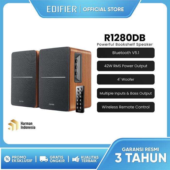 EDIFIER R1280DB Powerfull Bookshelf Speaker - Brown