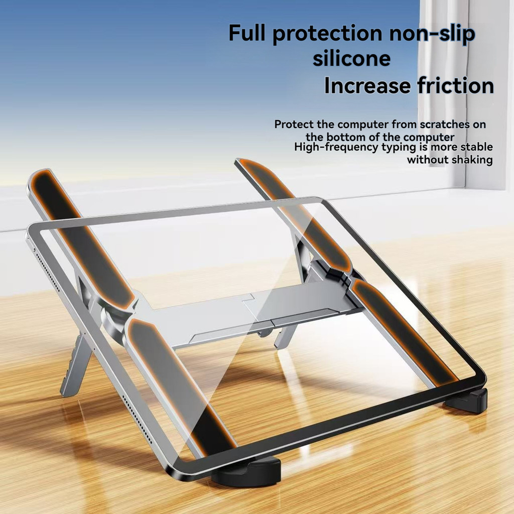 Metal Mini Foldable Laptop Stand Adjustable Angle Portable Notebook Holder for 10-17 Inch Laptops