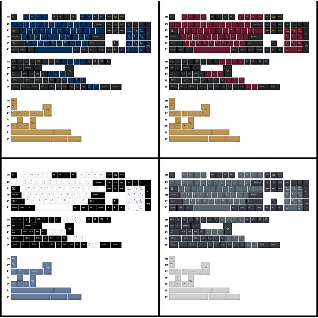 KBDiy GMK Keycap Double Shot GMK Olivia Shoko Jamon WOB Red Samurai Botanical PBT Keycaps Cherry