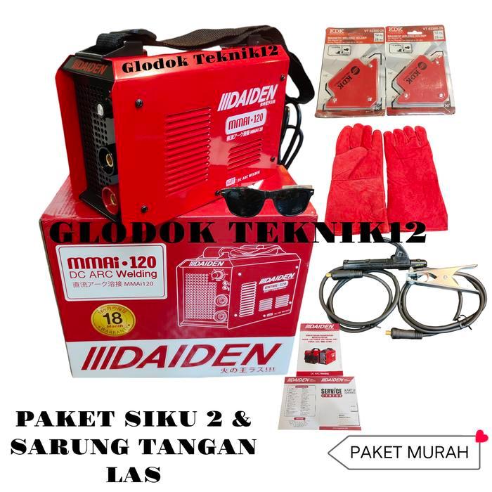 MESIN LAS DAIDEN MMA 120A TRAFOLAS DAIDEN MMAI 120 A INVERTER DAIDEN - PAKET MURAH