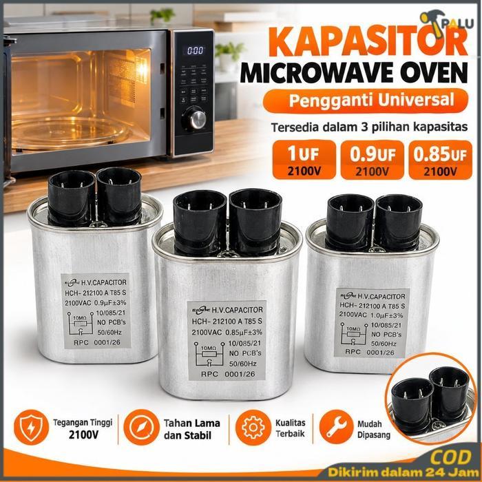 Kapasitor Pengganti 1Uf/0.9Uf/0.85Uf Universal Untuk Microwave Oven Microwave Kapasitor Tegangan
