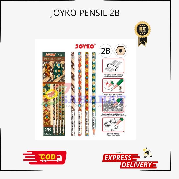 

New JOYKO PENSIL 2B JOYKO PENSIL UJIAN HARGA SATU PAK