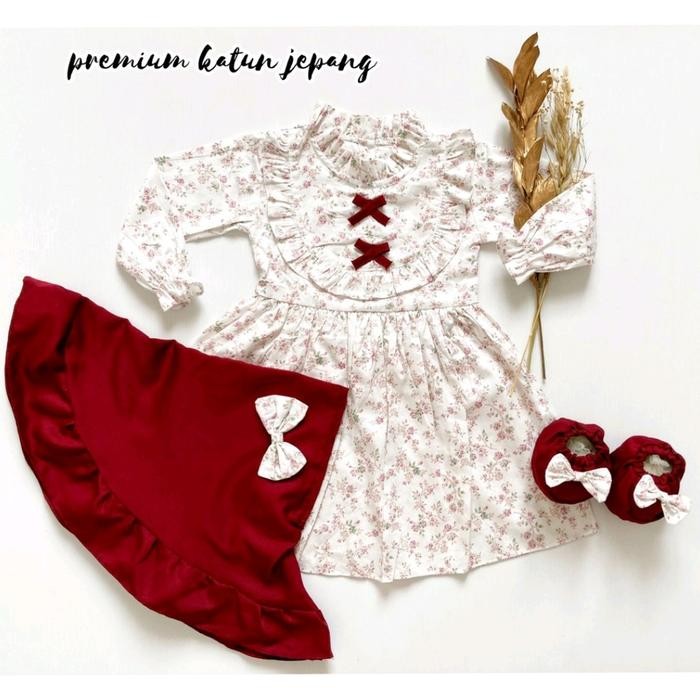 hm4x Gamis Anak Perempuan Gamis Bayi 0-12 Bulan Baju Muslim Anak