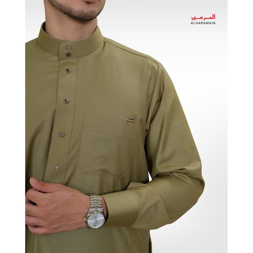 k468 Al Haramain Series Semi Wol Thobe Hamzah Jubah / Gamis Pria Remaja & Dewasa