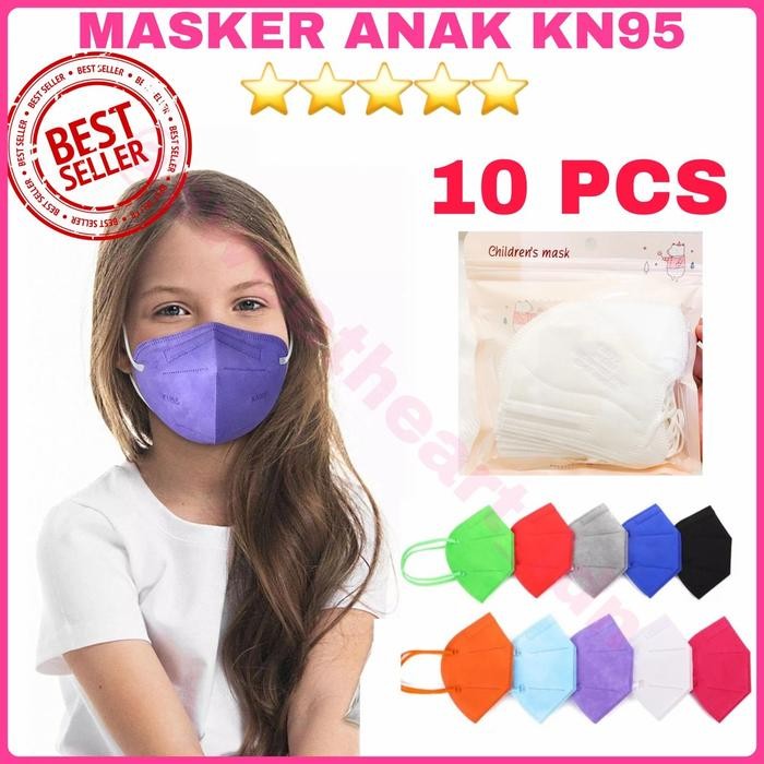 New masker kn95 anak putih 5 lapisan masker anak KN 95