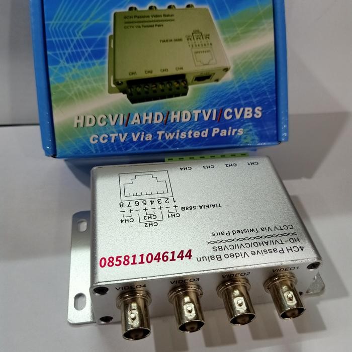 Gercep Video Balun 4 Channel - Video Balun 4 Ch - Utp Transceiver Terlariss 