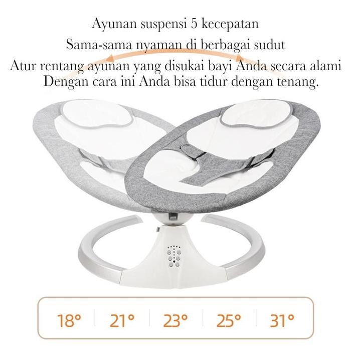 FLYBB Ayunan Bayi Otomatis Elektrik Baby Swings kursi bergoyang