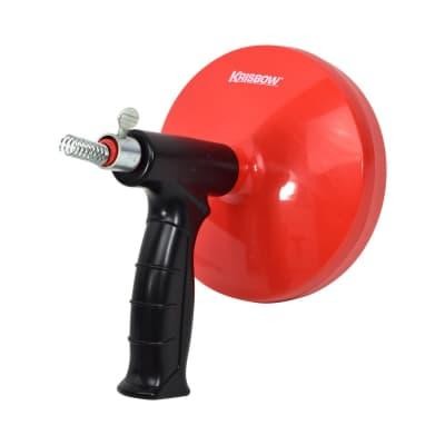 KRISBOW DRAIN CLEANER 6MMX5M DRUM AUGER