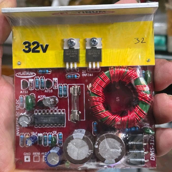 BERMUTU pcb kit inverter dc 12v to 18v 24v 32v ct step up 12v 12 v volt to ct accu jadi simetris