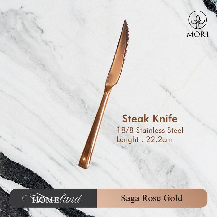 Saga Rose Gold Steak Knife / Pisau Makan