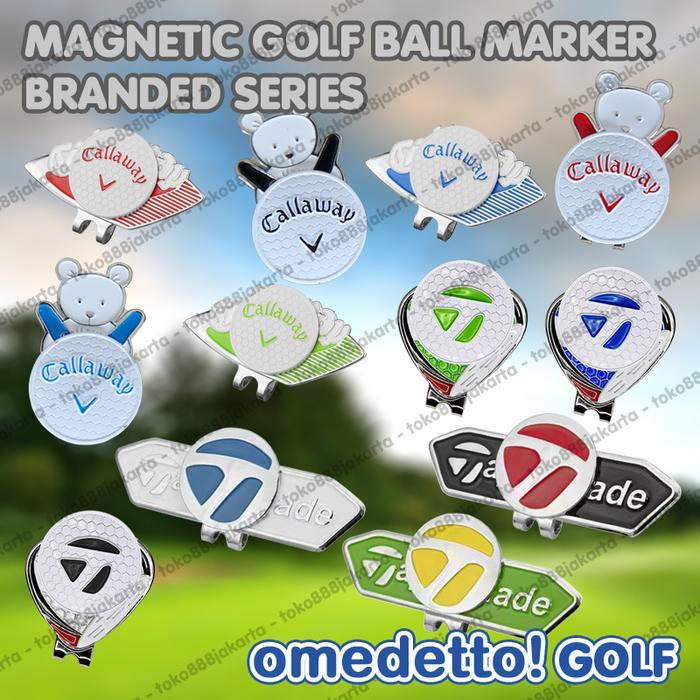MAGNETIC GOLF BALL MARKER BRANDED WITH MAGNET HAT CLIP