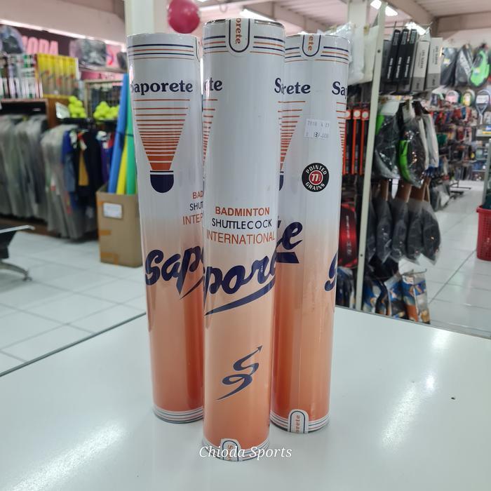Shuttlecock Shuttle Cock Kok Badminton Bulutangkis Saporete Orange Spin Lancip Pointed Original