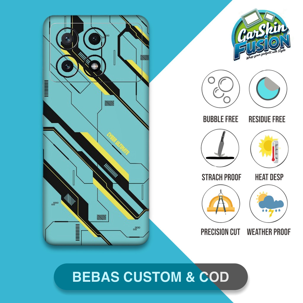 Garskin Skin Poco X6 Pro 5g Cyber Ultimate V2 Anti-Scratch Protector Case | by Fusion Kode - rBp