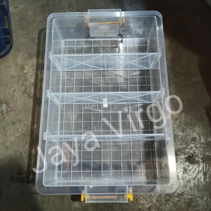 Box Patriot Shinpo / Box Container Sekat 4 Bening / Bok Sekat Besar
