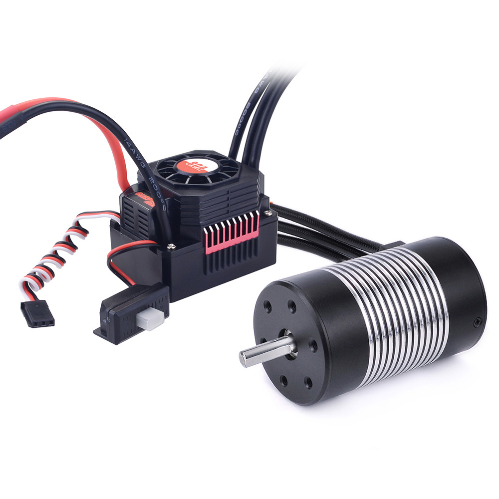 Surpass Hobby Rocket 3660 Waterproof Brushless Sensorless Motor with 80A ESC for 1/10 RC Car Boat Ro