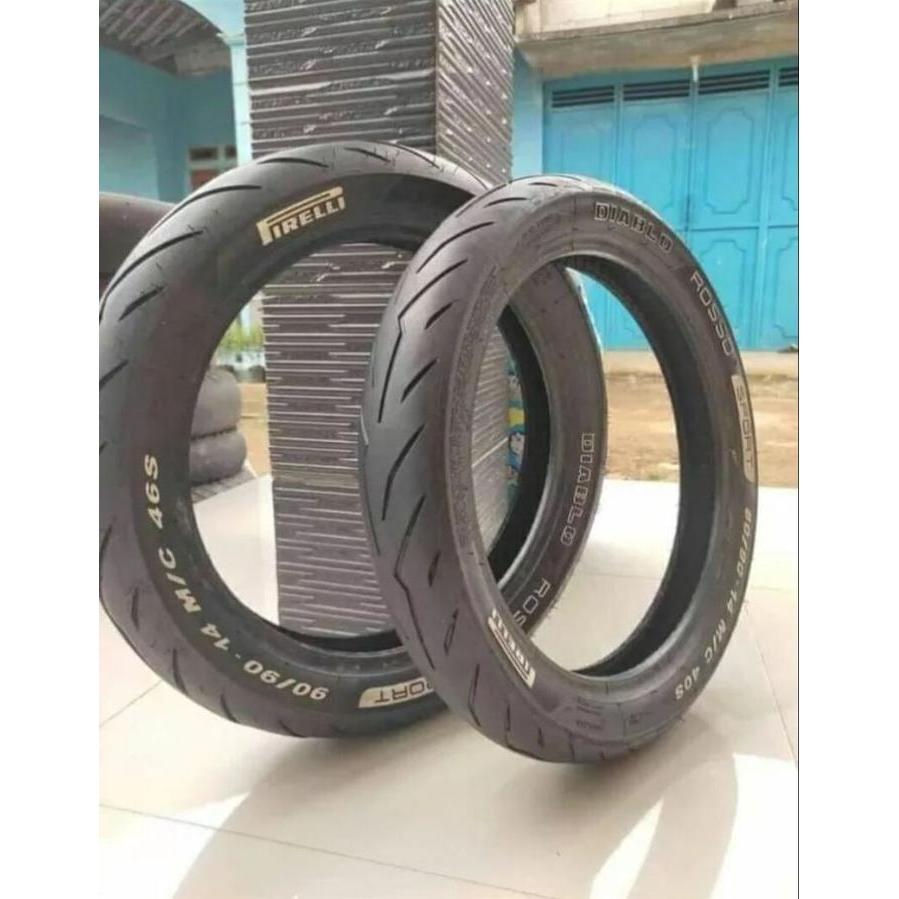 PROMO!!!BAN RACE MOTOR MATIC RING 14 MERK PIRELI DIABLO SEPASANG ROAD Motorcycle
