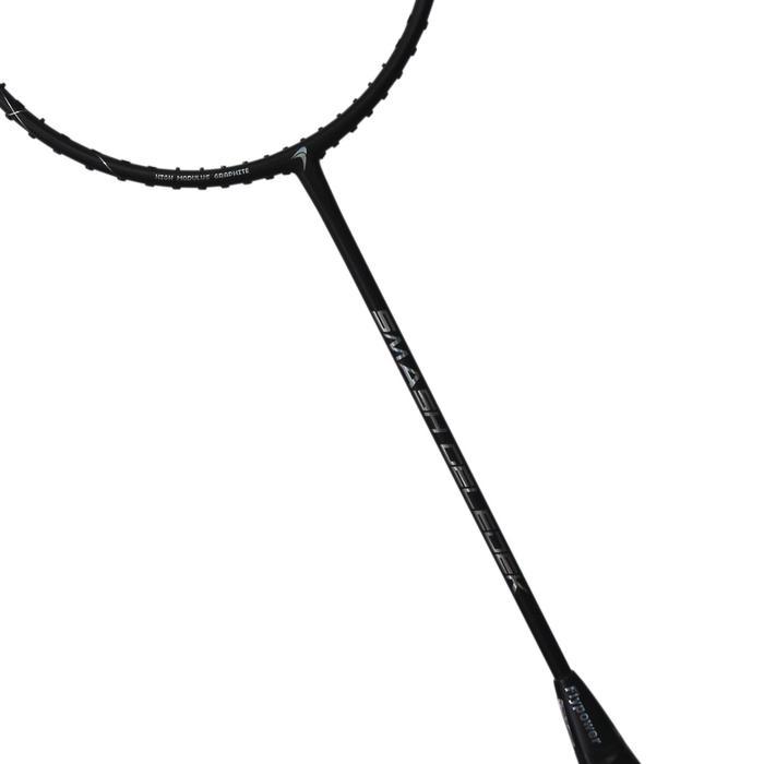 Flypower Smash Geledek Raket Badminton - Black Free Tas 2R & Kaos Best Quality