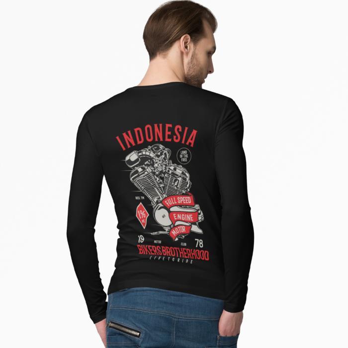 KAOS LENGAN PANJANG INDONESIA VINTAGE MOTOR BIKER BROTHERHOOD VOL.6