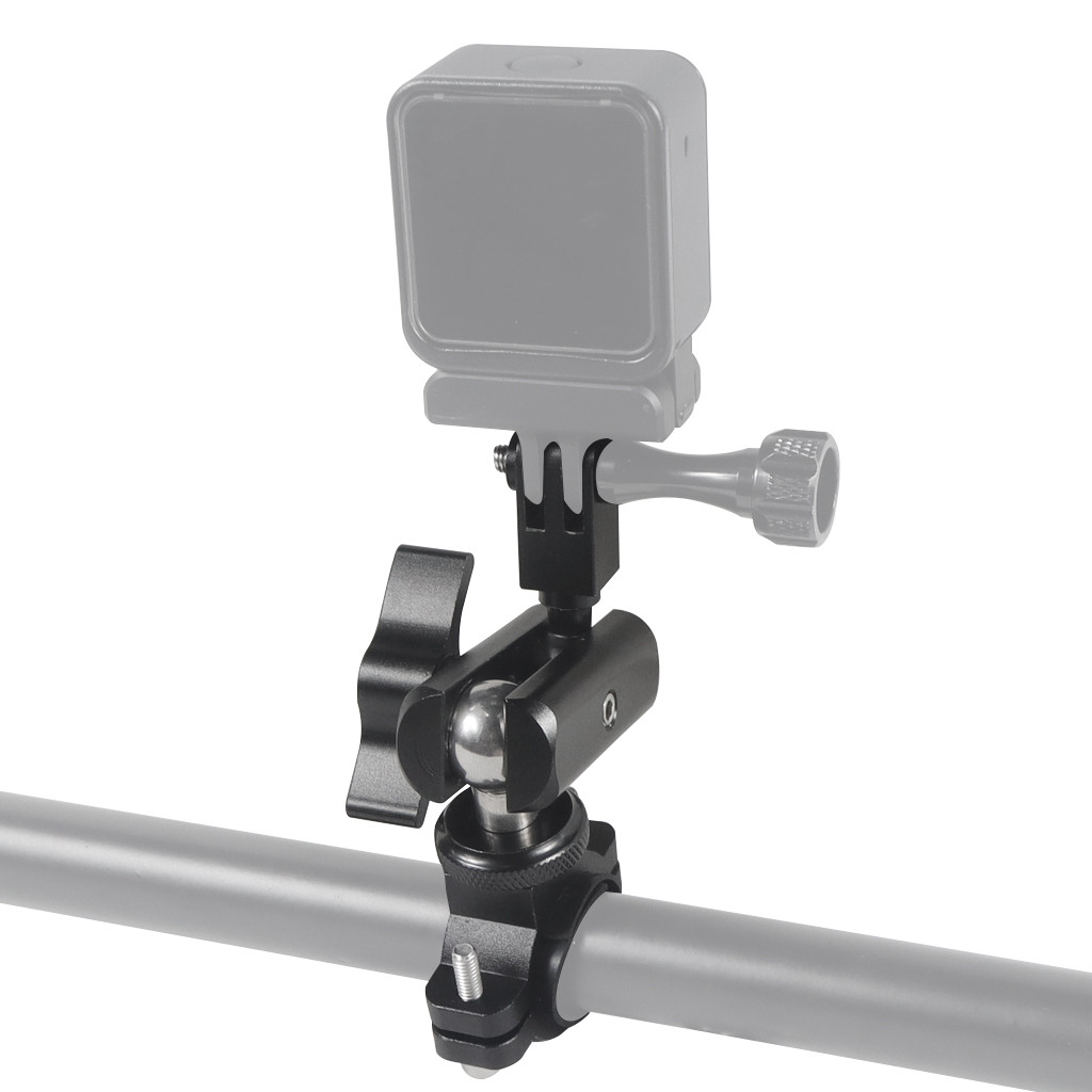 17MM BALL JOINT TRIPOD ADAPTER TO MOTORCYCLE BICYCLE HANDLEBAR CLAMP MOUNT FOR GOPRO HERO 13 12 11