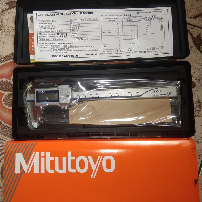Caliper Sigmat Digital 0-150 Mm Original Mitutoyo Baru...Coolant Proof