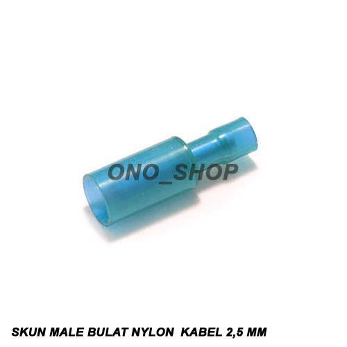 Skun Male Bulat Nylon (100 Pcs) Kabel 2,5 Mm