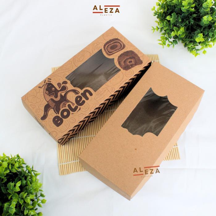 vowk- Box Bolen Dus Bolen Laminasi Kemasan Bolen Ukuran 23X11X5 Isi 25Pcs