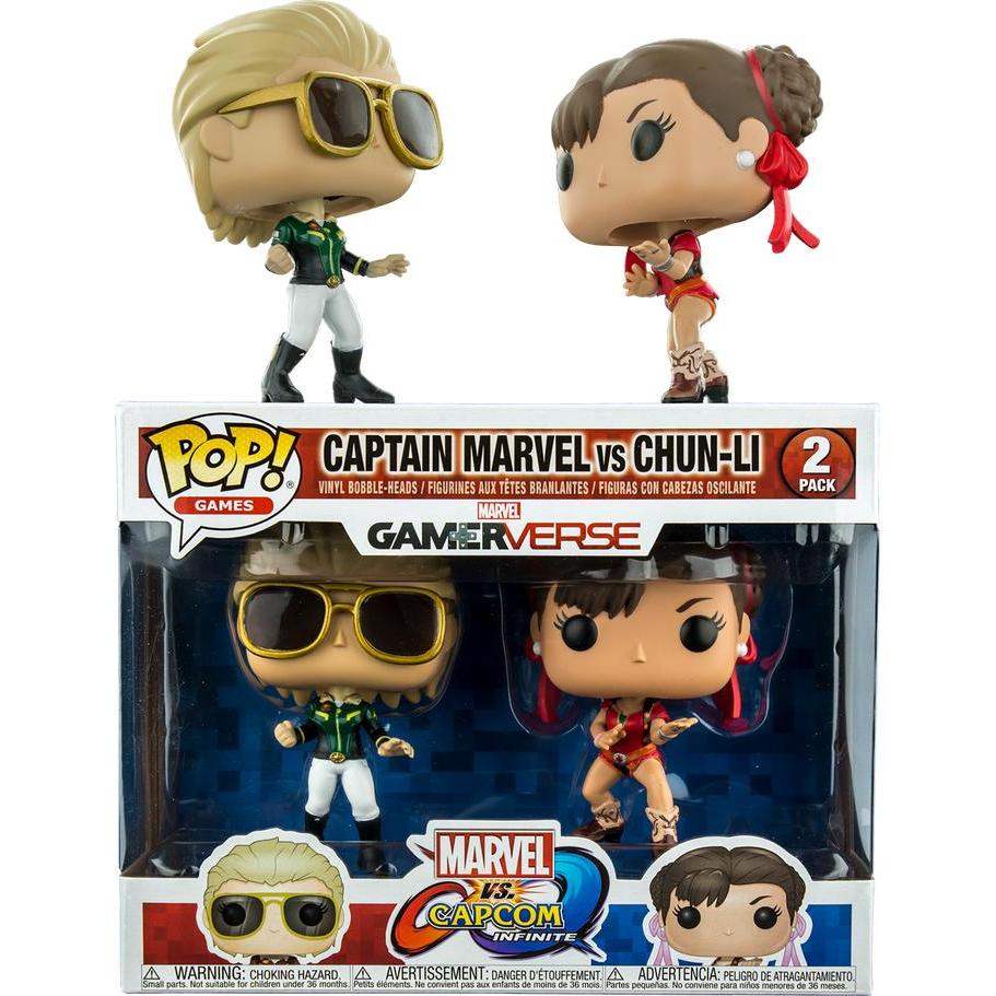 Funko Pop Games Marvel Vs Capcom - Captain Marvel Vs Chun-Li Player 2