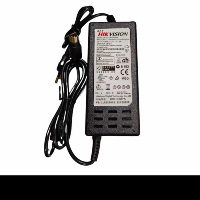 Adaptor Hikvision 12V 5A 4 Pin Dvr Adaptor Nvr Cctv Adaptor Hikvision