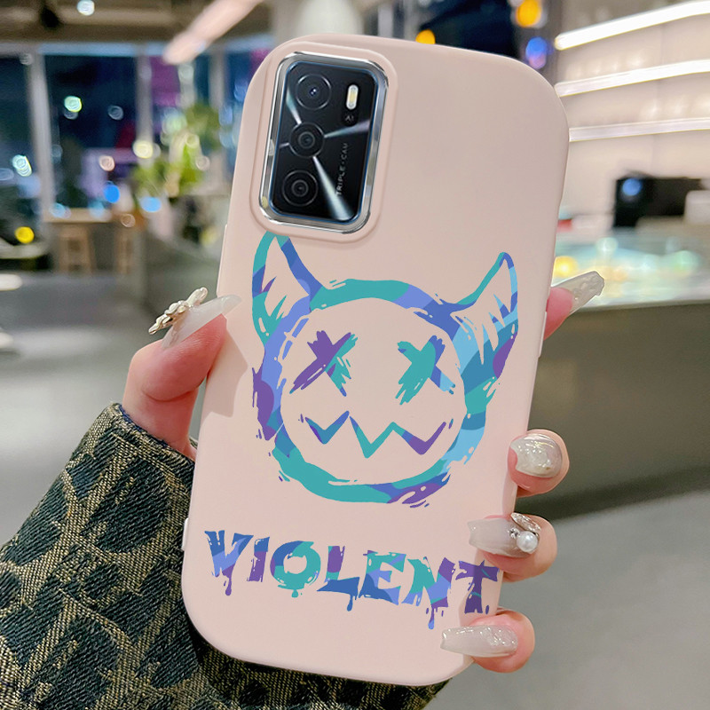 Casing Hp Untuk OPPO A16 A16s A54s Case Monster Kecil Sederhana Kesing Jelly Cesing bulat gemuk Kasi
