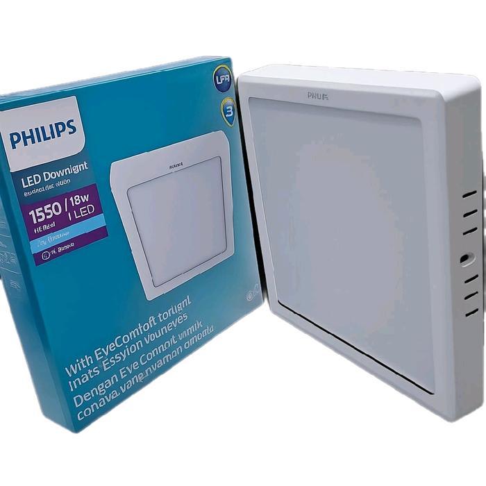 PHILIPS LED DOWNLIGHT ERIDANI DL190B OUTBOW KOTAK SQUARE SURFACE 12 WATT 18 WATT CAHAYA PUTIH COOL