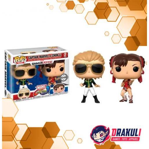 HOT SALE FUNKO POP MARVEL VS. CAPCOMCAPTAIN MARVEL VS. CHUN-LI 2 PACK 2PVER TERMURAH