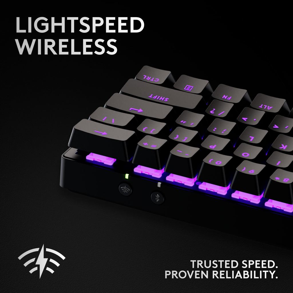 Logitech G PRO X 60 Lightspeed Wireless Gaming Keyboard, Ultra Compact TKL 60% Mechanical Keyboard