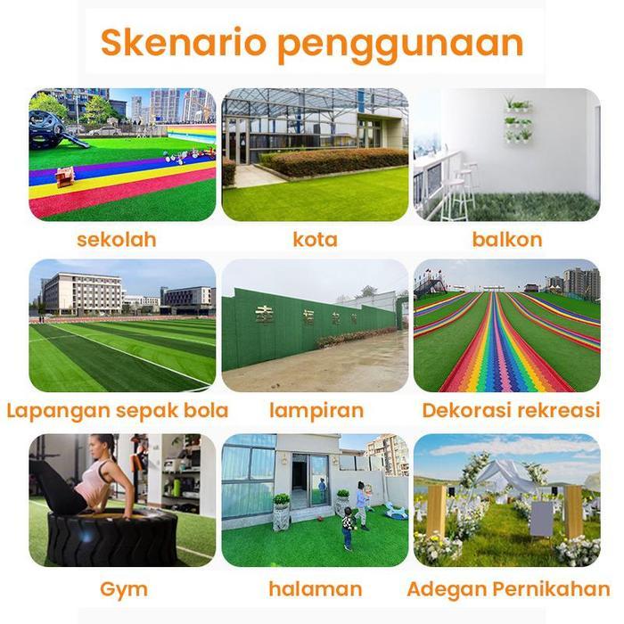 Terbaru Rumput Sintetis Lebar 2M [6M-10M], Diy Rumput Sintetis 2M X 10M, Alas Rumput Tiruan