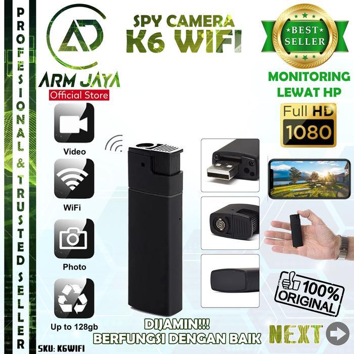 Terbaru K6 Wifi Lighter Camera Korek Elektrik Fhd 1080P Kamera Wireless Portabel Video Recorder Cctv