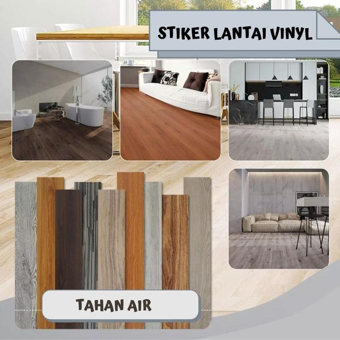 Lantai VINYL Parket Stiker Lantai VINYL Motif Kayu Wallpaper