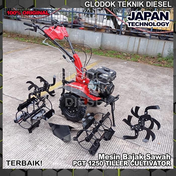 Terlaris Kaizoku Mesin Traktor Bajak Sawah Tanah Basah Kering Mini Cultivator Machine Pgt 1250 Origi