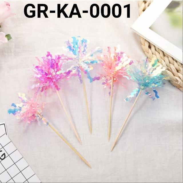 Terbaru Gr-Ka-0001 Cake Topper Hiasan Kue Cake Cupcake Kembang Api Fireworks