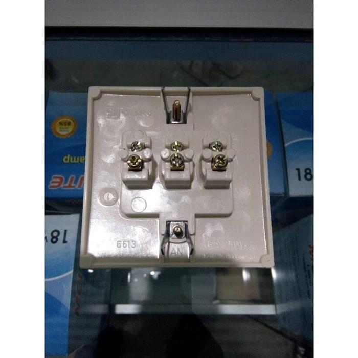 NEW SAKLAR TRIPLE BROCO SAKLAR BROCO 3 GANG STANDARD SERIES 6613