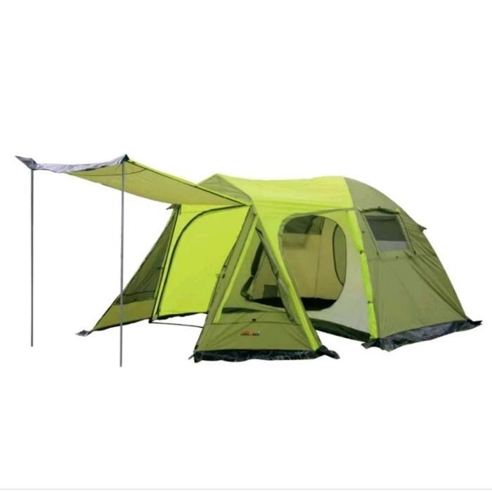 Premium Tenda Camping Kemping Gunung Keluarga Dome 5 Orang 2 Pintu Bahan Polyester Ripstop Elite Lwy