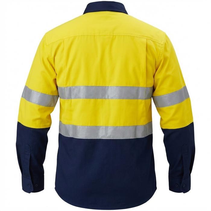 Baju Wearpack Kerja Safety Lapangan Proyek Tambang K3 HSE Merah Navy